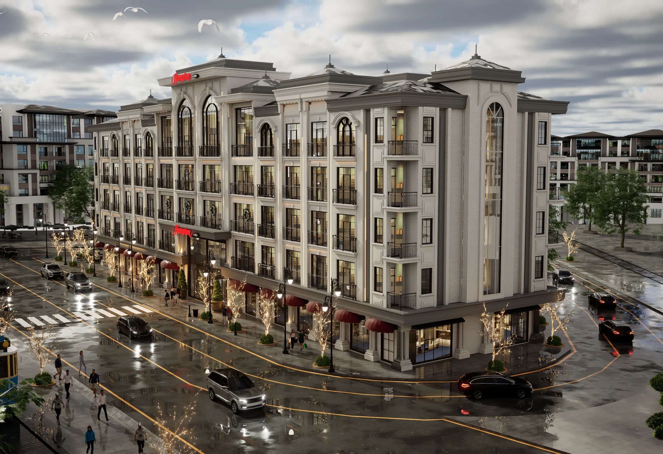Hampton Otel — Cadde boyunca uzanan cephe
